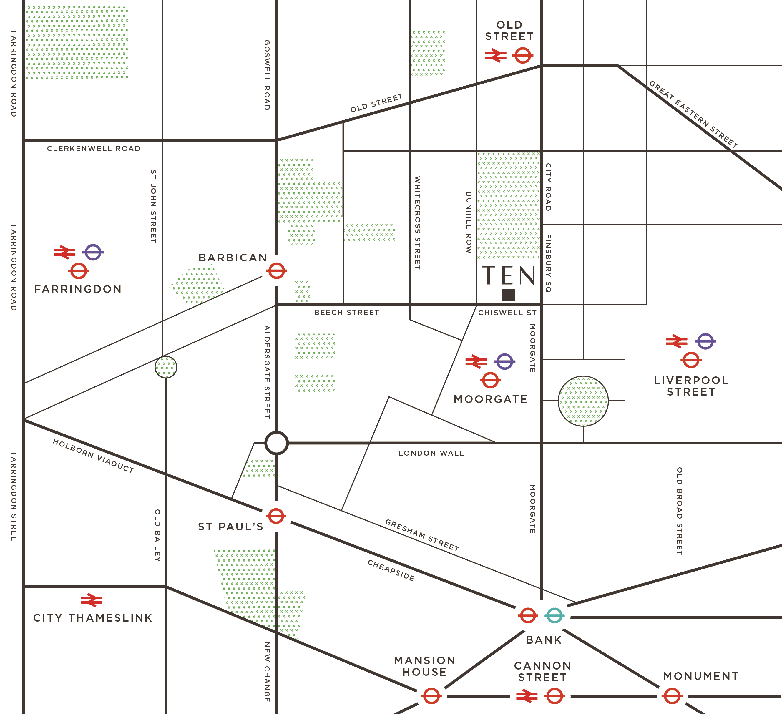 Area map of 10 Chiswell Street